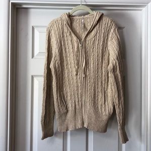 Leo & Nicole Zip down Sweater, Like New, XL